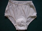 Wearever Women's White Poly/cotton Incontinence Panty Size Hip 38-40. Fixed Price $11.99.