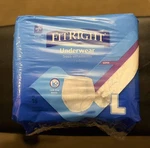 Medline Fitright Unisex Underwear Large Adult Diapers Super, 40-56IN, 18CT. Fixed Price $11.99.
