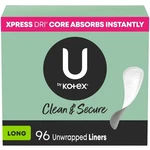 Clean & Secure Long Panty Liners Light Absorbency 96 Count Unscented Ultra Thin. Fixed Price $10.41.