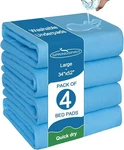 Incontinence Bed Pads Waterproof Washable Reusable 34"X36"/52"/76" Pack. Fixed Price $45.99.