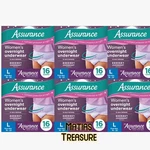 Assurance Women's Incontinence & Postpartum Underwear, Large, Overnight 96CT 6PK. Fixed Price $88.99.