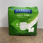 Medline Fitright Optifit Briefs W/tabs, Ultra, Size M, 20 Ct 10E. Fixed Price $20.00.