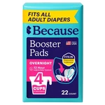 Because Overnight Booster Pads Fit All Adult Diapers, Helps 22 Count, White. Fixed Price $26.36.