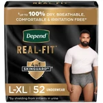Depend Real Fit Incontinence Underwear For Men, Disposable, Maximum Absorbency,. Fixed Price $71.99.