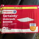 Walgreens Certainty Underpads Xl Maximum Absorbency Waterproof 30 Count. Fixed Price $13.50.