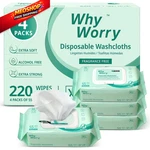Whyworry Wet Wipes For Adults, 8"X12" Extra Large 55 Count (pack Of 4), White. Fixed Price $36.00.