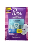 54 Count Poise Ultra Thin Incontinence & Postpartum Pads With Wings For Bladder. Fixed Price $21.99.