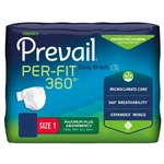 Prevail Per-fit 360 Daily Briefs, Maximum Plus, Size 1. Fixed Price $51.69.