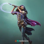 Inithia The Bard By Nerikson Commission Painted. Fixed Price $100.00.