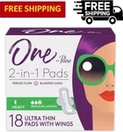 Poise Feminine 2-IN-1 Period & Bladder Leakage Pads With Wings For Women, 18 Ct. Fixed Price $13.10.