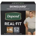 Depend Real Fit Incontinence Underwear For Men, Maximum, L/xl, Grey, 52CT. Fixed Price $43.99.