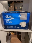1-PACK Rely Briefs Adult Disposable DIAPERS(16COUNT) Medium 32 To 44 Waist. Fixed Price $6.00.
