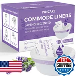 Liners With Absorbent Pads For Bedside Commode, 100 Lavender Scented. Fixed Price $53.51.