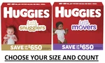 Huggies Disposable Diapers Snugglers/little Movers - N, 1,2,3,4,5,6,7. Fixed Price $71.85.