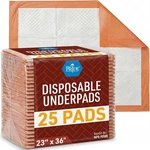 23X36 Inch Super Absorbent Bed Pads - 25 Count For Adult Incontinence Protection. Fixed Price $24.99.