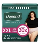Depend Xxl Women S 22 Count Incontinence Underwear Panty Maximum. Fixed Price $17.99.