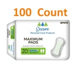 100 Pak Secure Bladder Control Pads Maximum Absorbency Booster SP1573. Fixed Price $49.91.