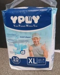 Ypwy (your Pursuit Writes You) Xl Adult Diaper 10 Pieces. Fixed Price $19.99.