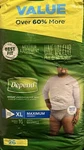 Depend Fit-flex Incontinence Underwear 4 Men, Max Absorbency, Disposable, XL,26. Fixed Price $20.00.